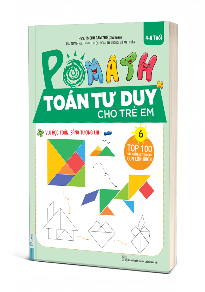 Bìa 3D POMath 4-6 tuổi tập 6