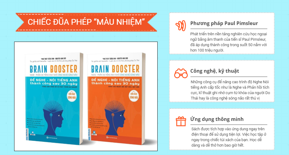 Brain Booster - Là cuốn sách chứa đựng phương pháp học tiếng Anh tốt
