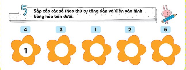 Bài toán sắp xếp số và điền vào chỗ trống – Toán tư duy cho bé 5 tuổi