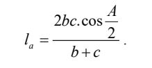 Công thức tính độ dài đường phân giác