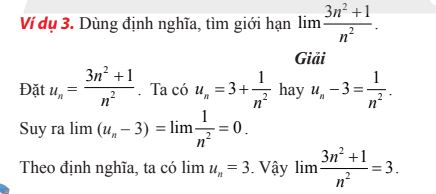 Ví dụ về giới hạn của dãy số (tiếp theo)