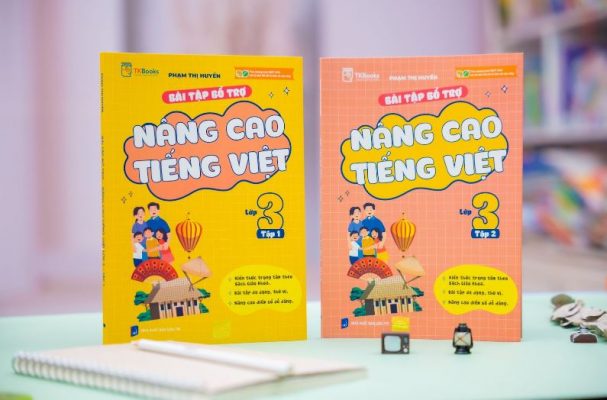 Ảnh bộ sách Bài Tập Bổ Trợ Nâng Cao Tiếng Việt Lớp 3 gồm 2 cuốn