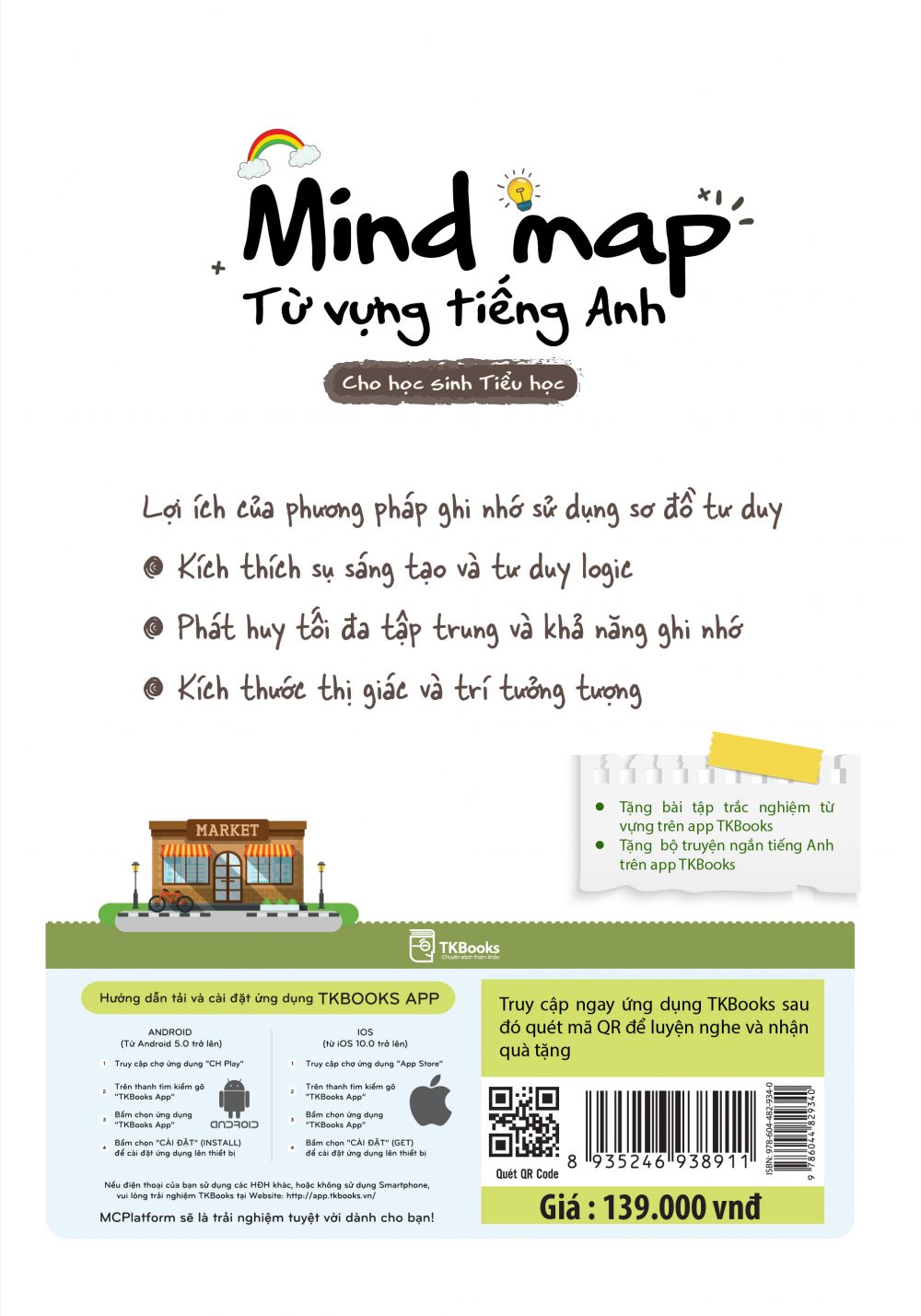 Bìa sau Mind map từ vựng tiếng Anh cho học sinh Tiểu học