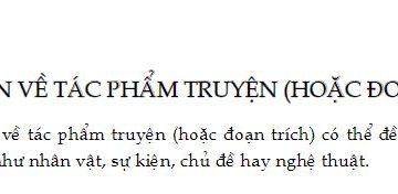 Luyện tập làm bài nghị luận về tác phẩm truyện