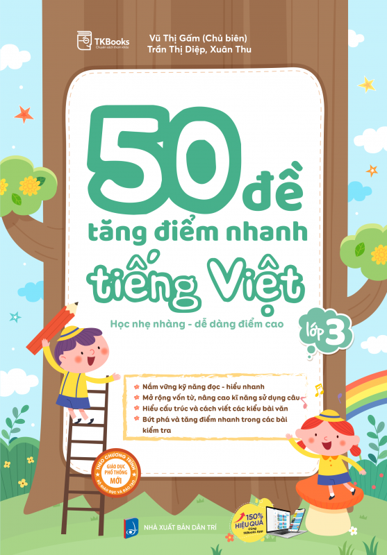 Bìa trước 50 Đề Tăng Điểm Nhanh Tiếng Việt Lớp 3
