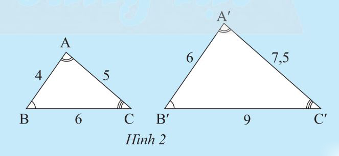 Hình minh họa cho hai tam giác đồng dạng