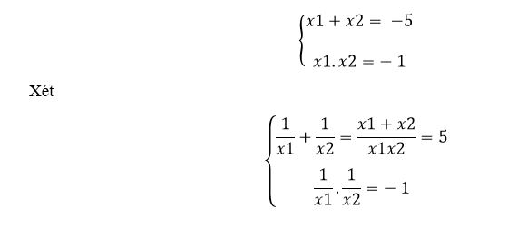 Ví dụ về dạng toán lập phương trình bậc hai biết điều kiện của hai nghiệm