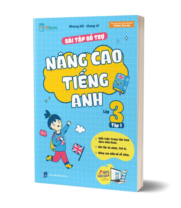 Bìa 3D - Bài tập bổ trợ nâng cao tiếng Anh lớp 3 tập 1