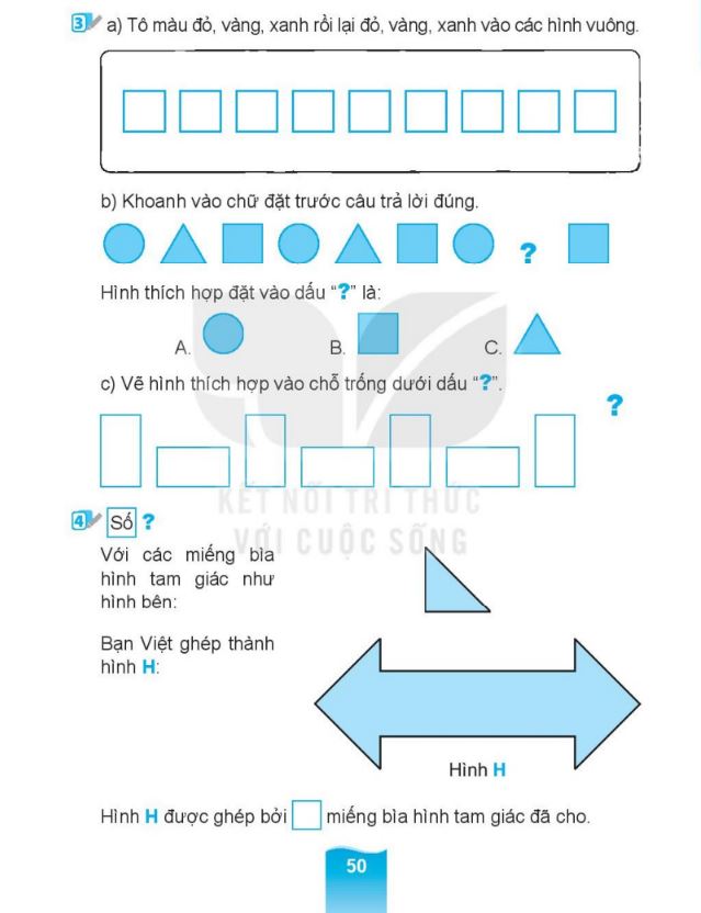 Bài tập luyện tập chung về hình khối lớp 1 - File 2