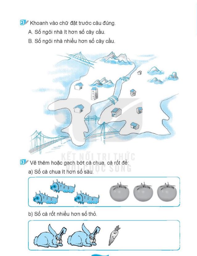 Bài tập so sánh nhiều hơn, ít hơn, bằng nhau lớp 1 - File 3