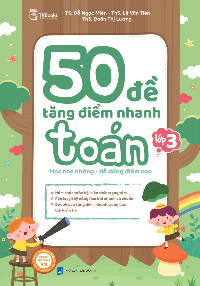 Bìa trước 50 đề tăng điểm nhanh Toán lớp 3