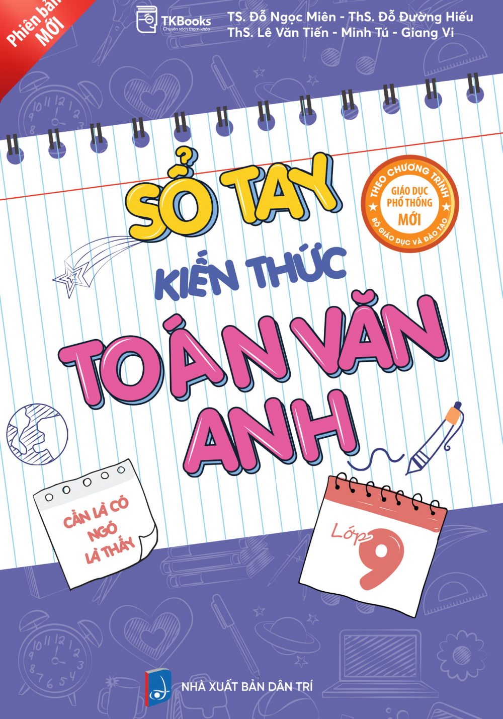 Bìa trước - Sổ tay kiến thức toán văn anh - lớp 9