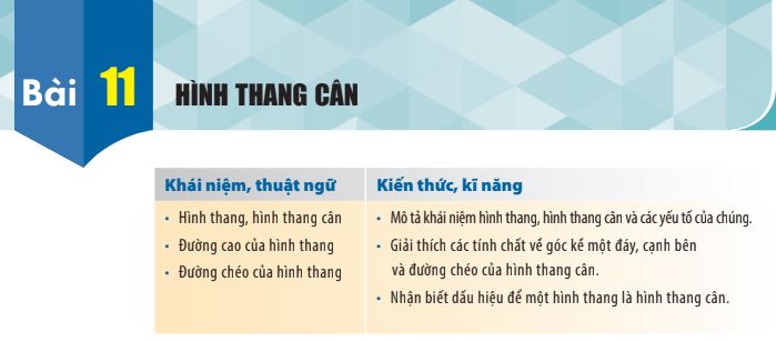 Giải bài tập Toán lớp 8 tập 1 bài 11 trang 51: Hình thang cân