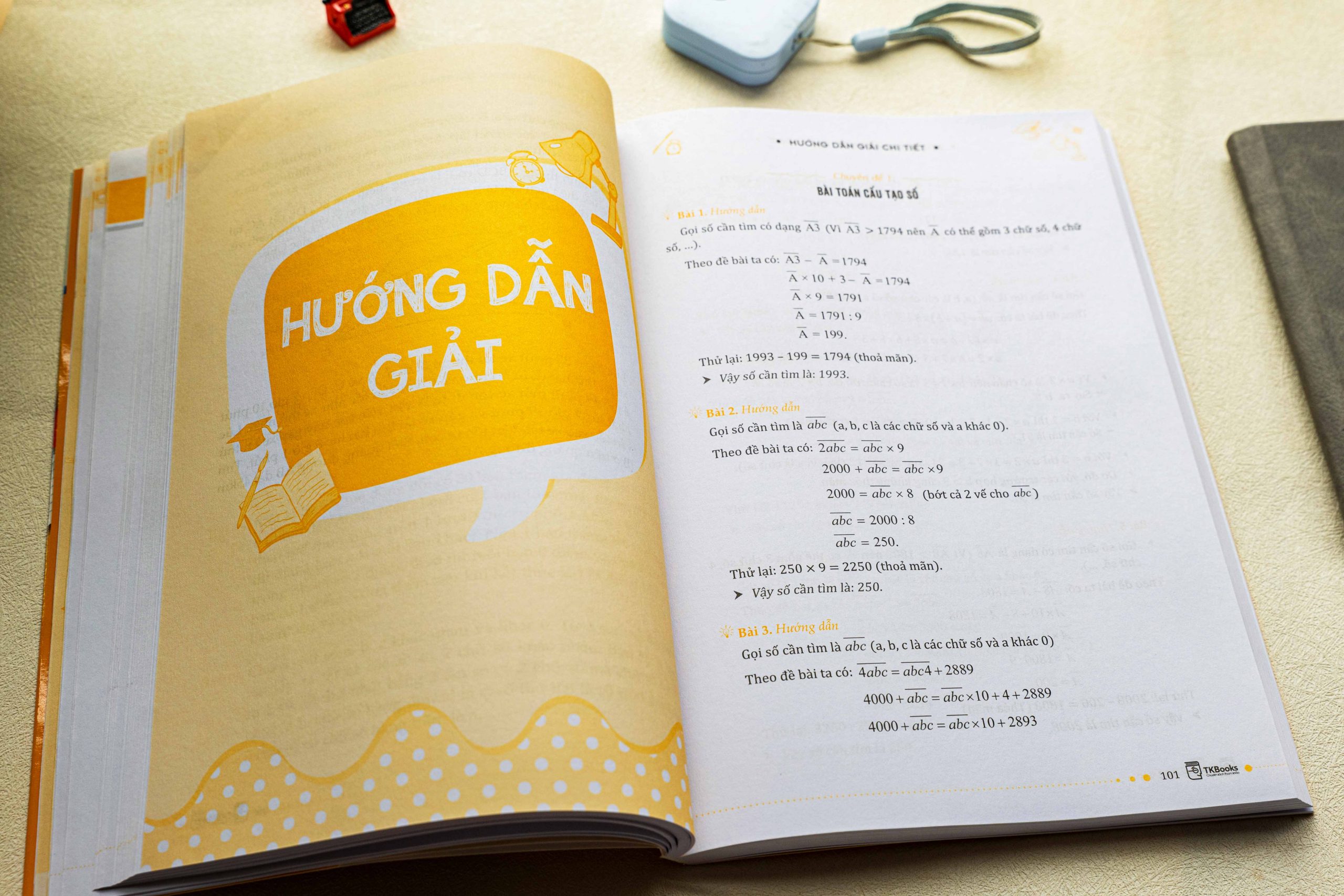 Phần lời giải Sách 250+ Bài Toán Chọn Lọc Lớp 5 Thầy Trần Nhật Minh