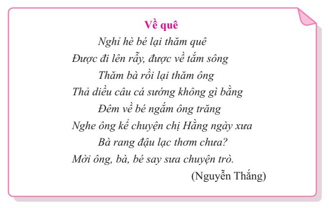 Ví dụ về bài đọc trong phần Kiểm tra đọc