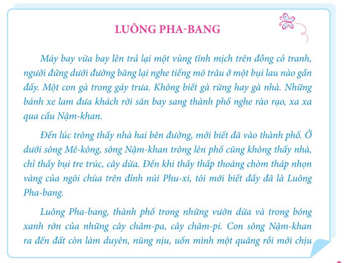 Bài Đọc hiểu mẫu trong đề thi học kì 2 môn Tiếng Việt lớp 4