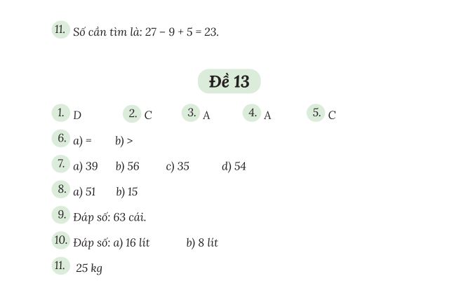 Đáp án đề số 3