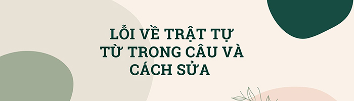 Lỗi về trật tự từ trong câu và cách sửa cực chi tiết