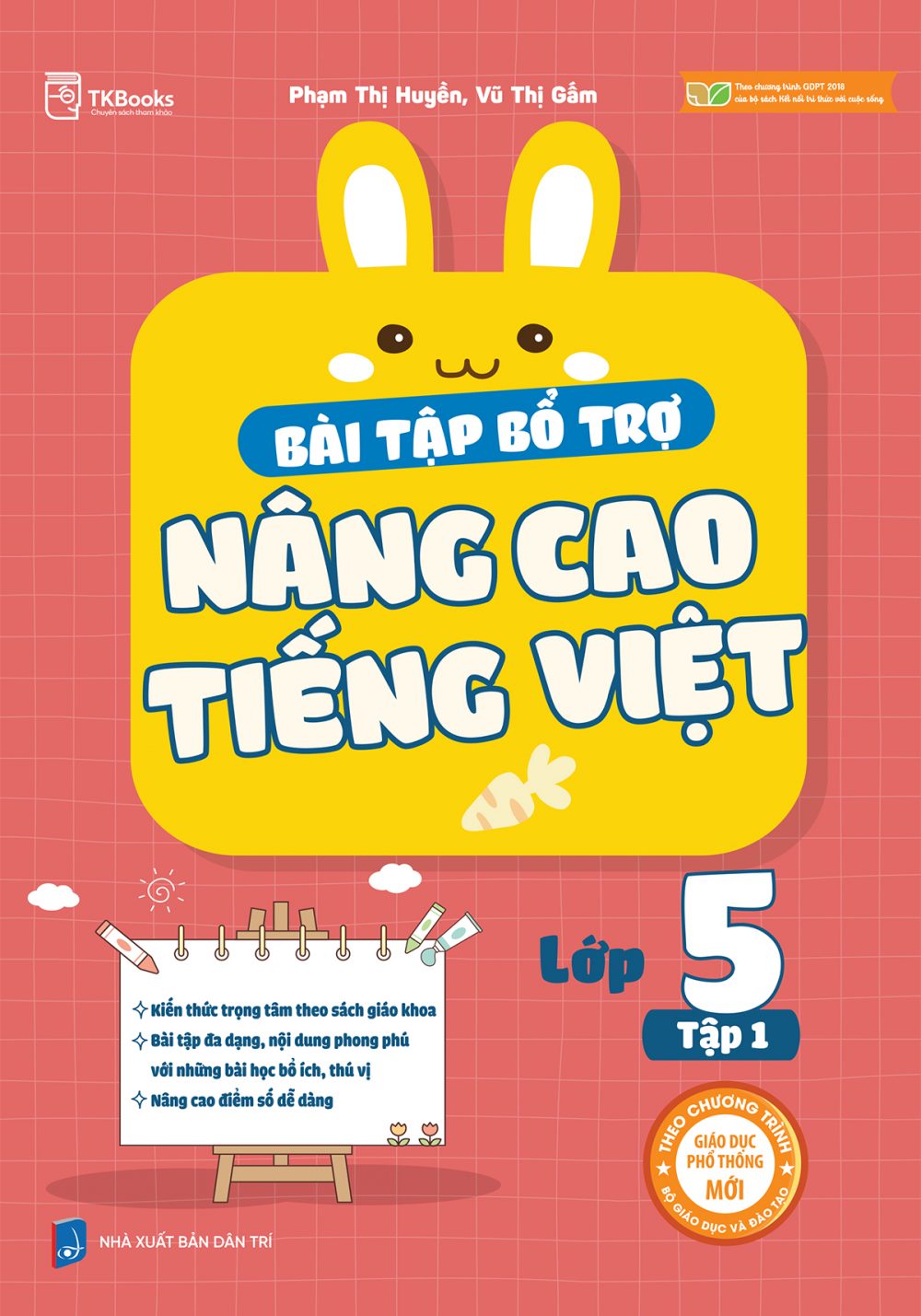 Bìa trước Bài tập bổ trợ nâng cao Tiếng Việt - Lớp 5 Tập 1