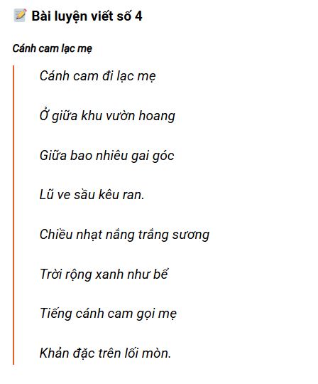 Bài luyện viết sẽ giúp các em viết chữ đẹp, nhanh và đúng chính tả