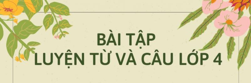 Bài tập Luyện từ và câu lớp 4 Kết nối tri thức PDF