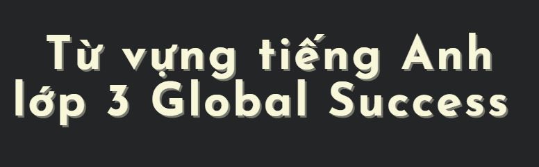 Từ vựng tiếng Anh lớp 3 Global Success PDF