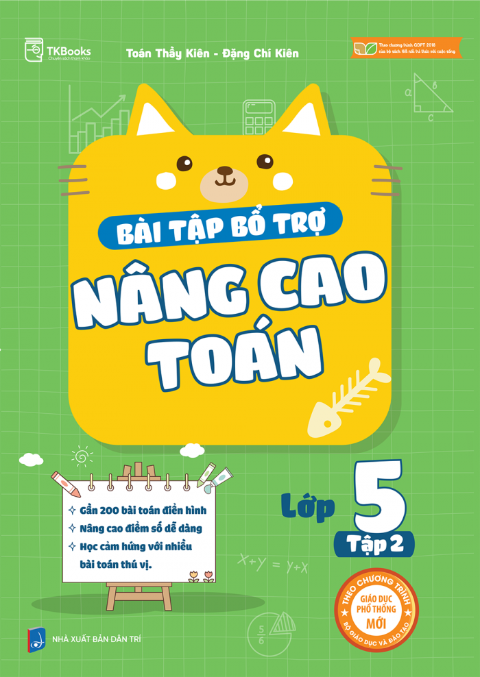 Bìa trước - Bài tập bổ trợ nâng cao Toán - Lớp 5 tập 2