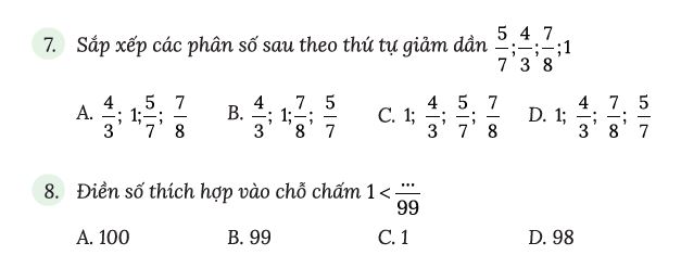 Bài tập phân số lớp 5 có đáp án PDF – Kết nối tri thức