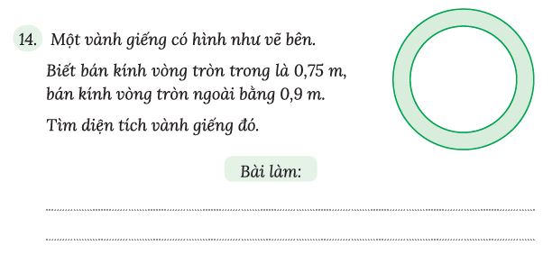 Bài tập tính diện tích hình tròn lớp 5 kèm đáp án PDF