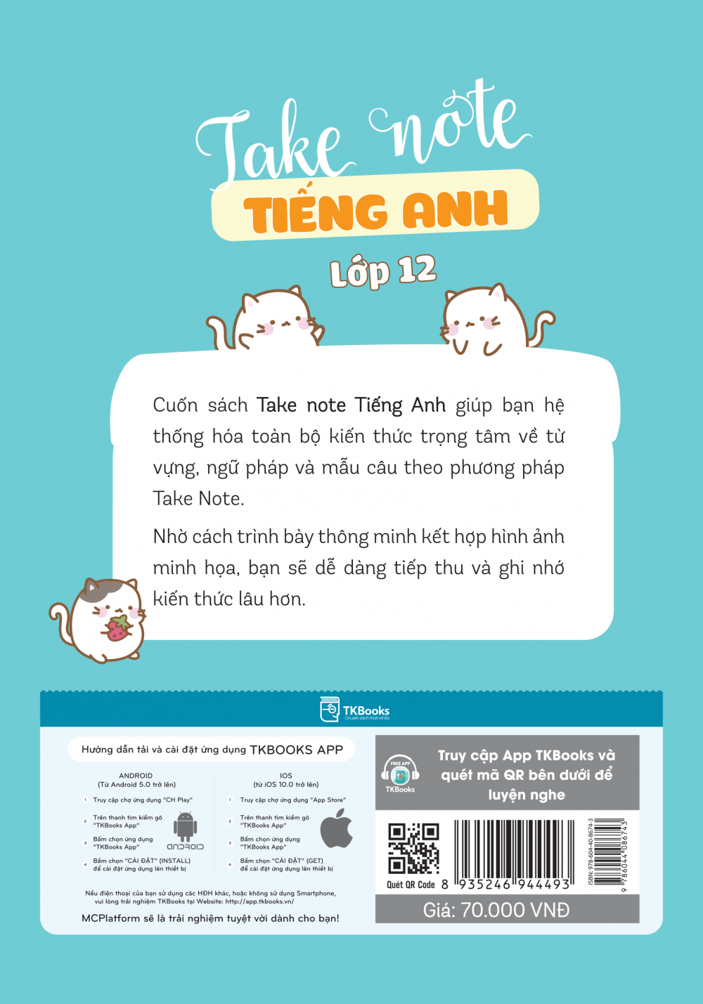 Bìa sau cuốn Take note Tiếng Anh Lớp 12