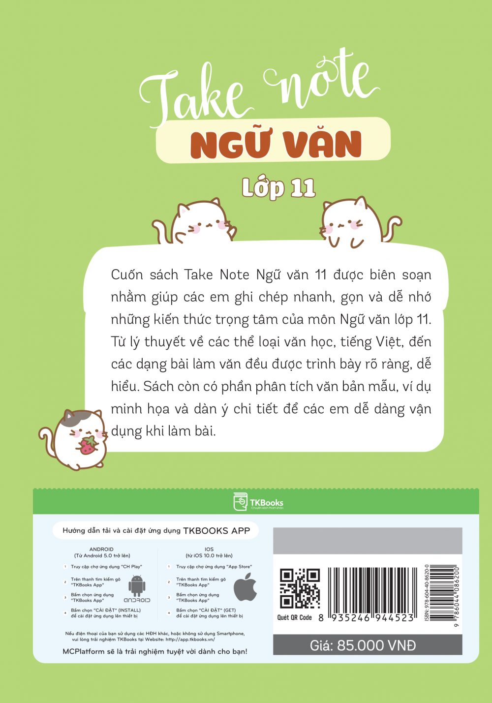 Bìa sau sách Take Note Ngữ Văn lớp 11