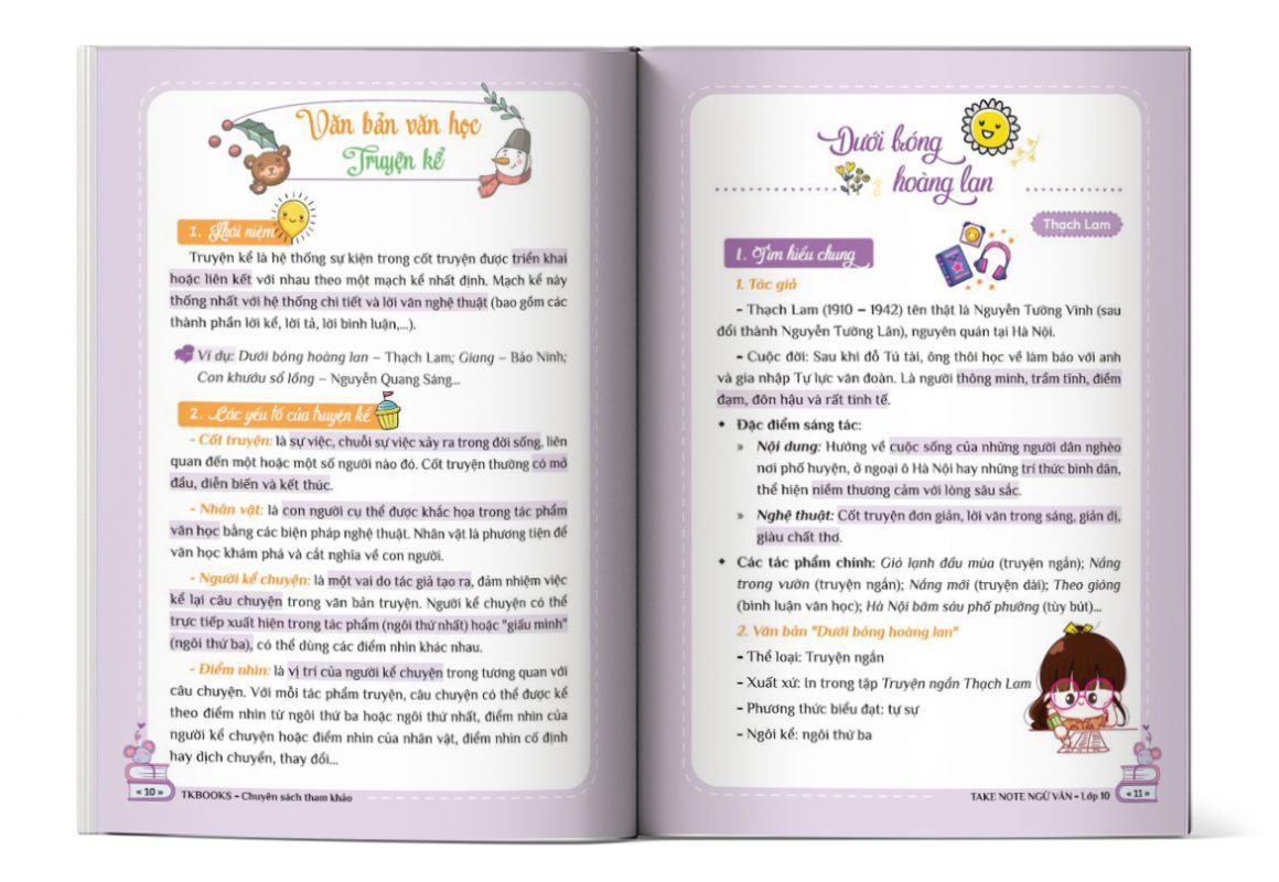 Nội dung trong sách Take Note Ngữ Văn lớp 10