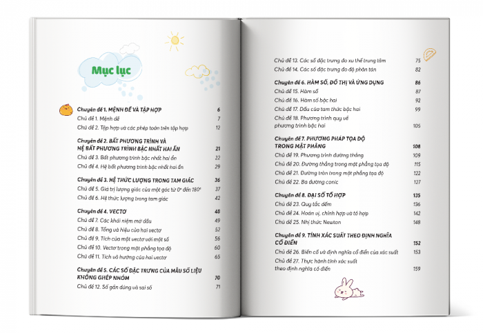 Mục lục cuốn Take Note Toán Lớp 10