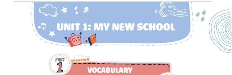 Từ vựng tiếng Anh lớp 6 Unit 1 Global Success – My New School PDF