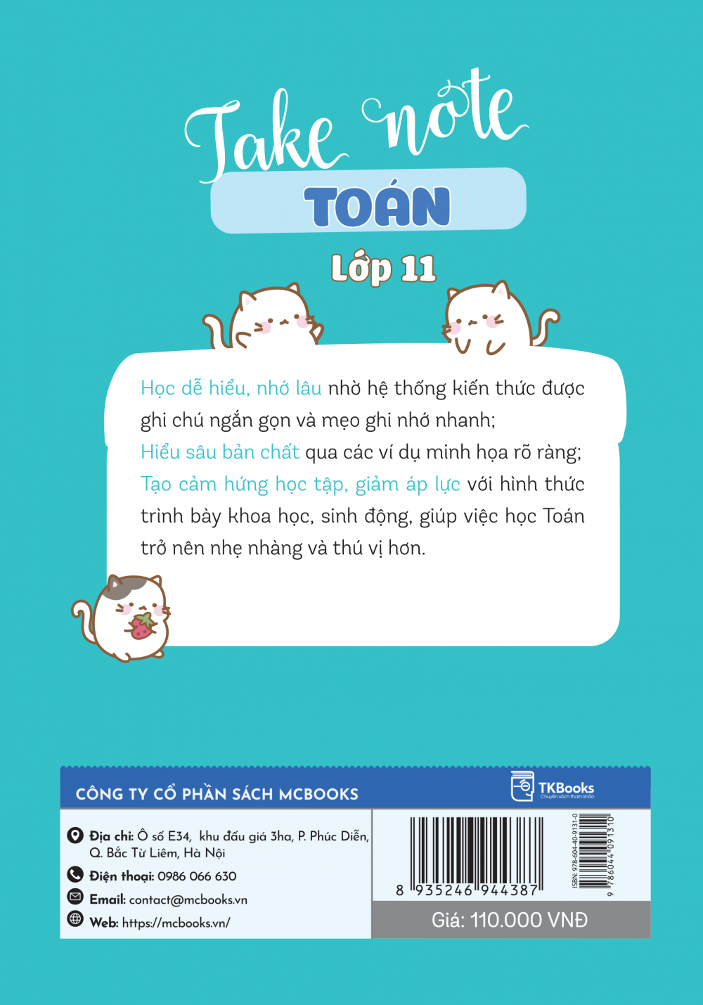Bìa sau cuốn Take Note Toán Lớp 11