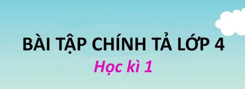 Bài tập chính tả lớp 4 học kì 1 sách Kết nối tri thức với cuộc sống