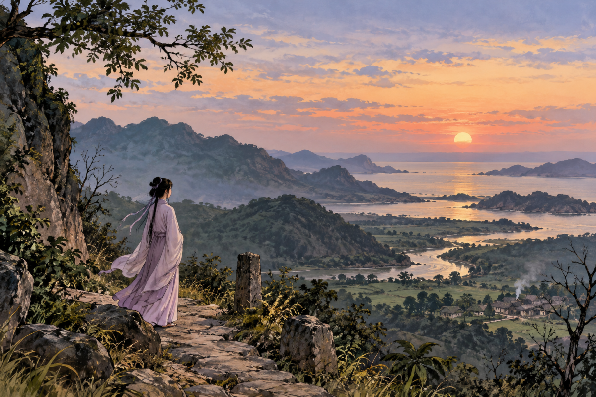 Ảnh minh họa cho bài thơ Qua Đèo Ngang