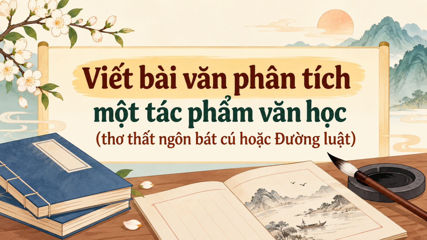 Viết bài văn phân tích một tác phẩm văn học (thơ thất ngôn bát cú hoặc Đường luật)