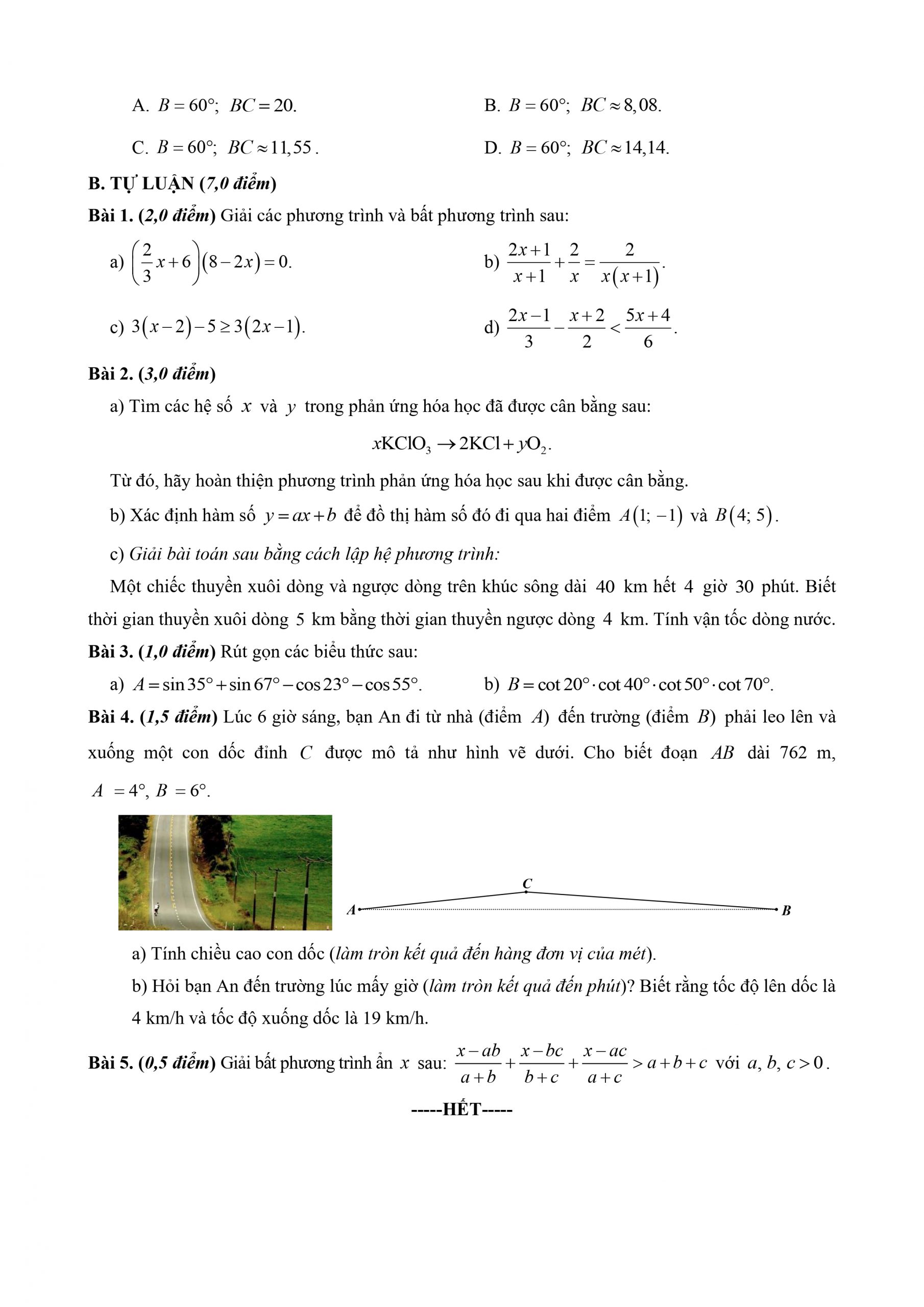 Đề thi số 2 (Tiếp theo)