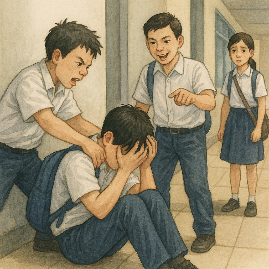 Ảnh minh họa cho vấn đề bạo lực học đường trong đời sống học sinh hiện nay