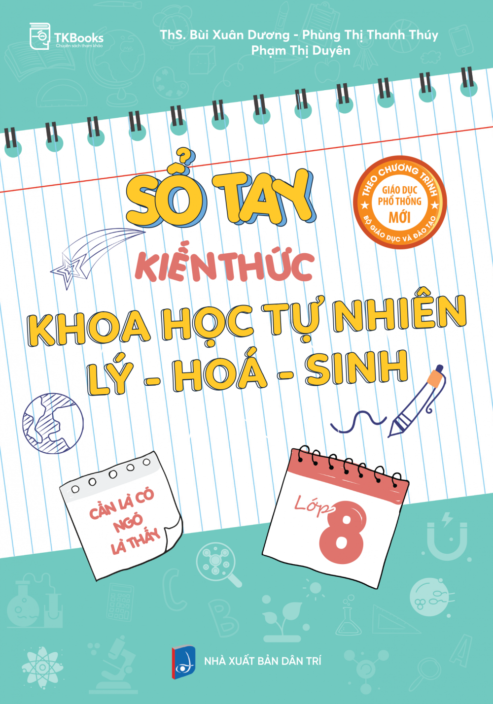 Bìa trước sổ tay KHTN Lý Hóa Sinh lớp 8