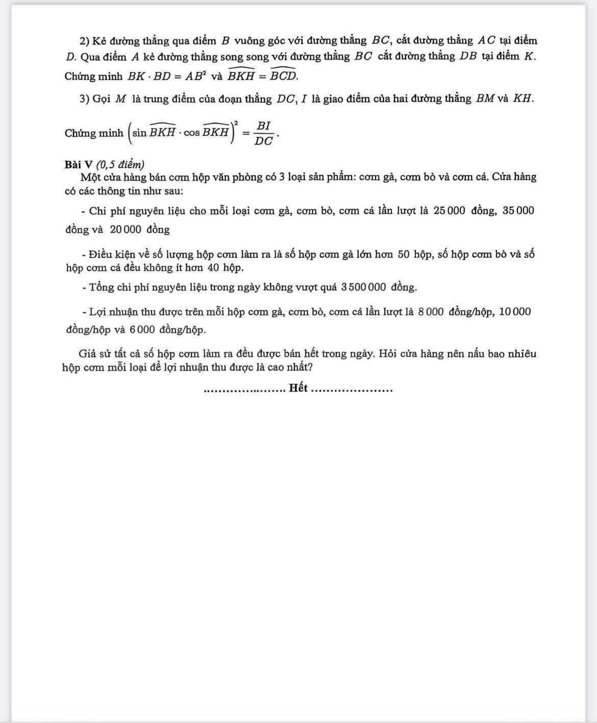 Đề thi số 3 (trang 2)