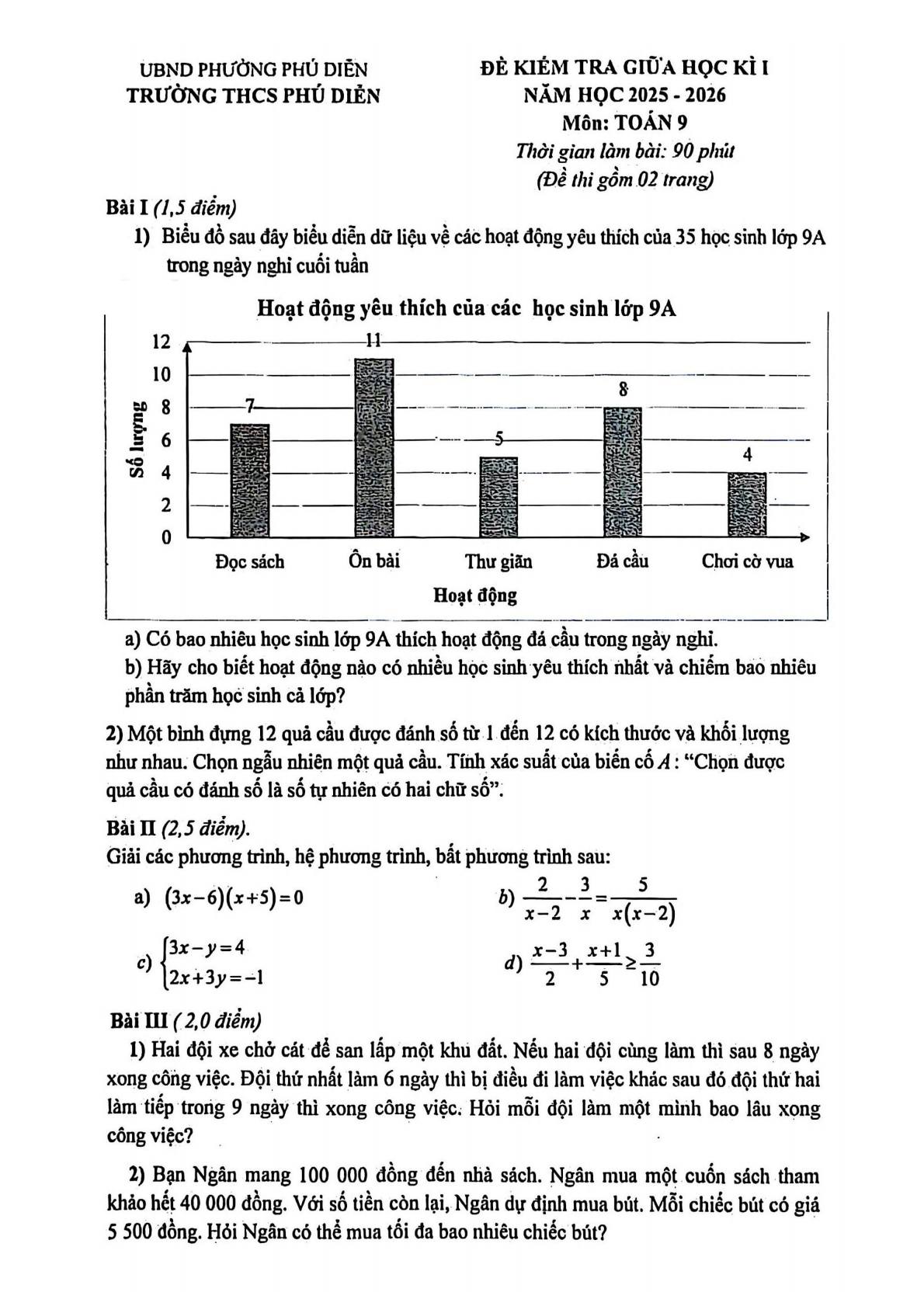 Đề thi số 5 (trang 1)