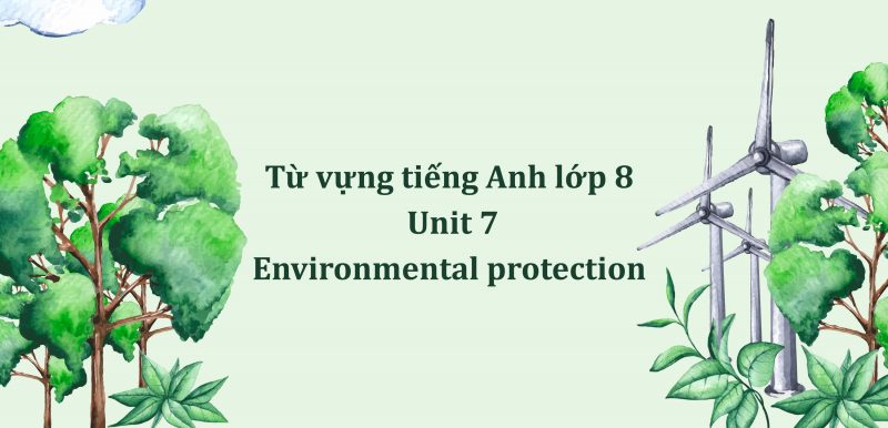Từ vựng tiếng Anh lớp 8 Unit 7 – Environmental protection PDF