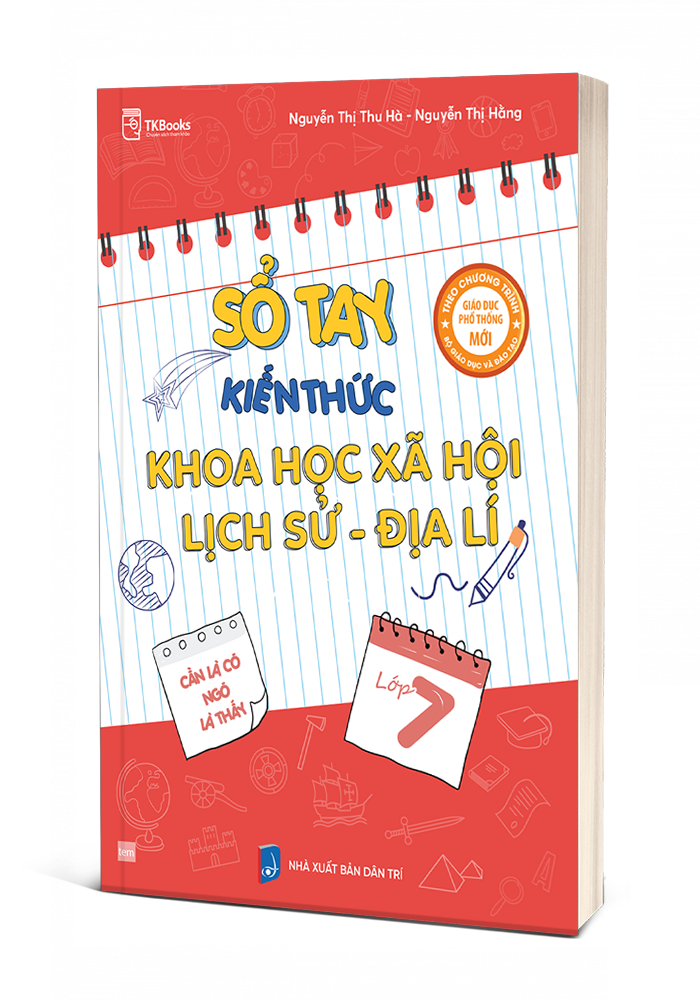 Bìa 3D sổ tay kiến thức khoa học xã hội lịch sử - địa lí lớp 7