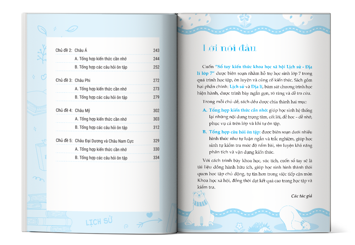 Mục lục sổ tay kiến thức khoa học xã hội lịch sử - địa lí lớp 7 (2)