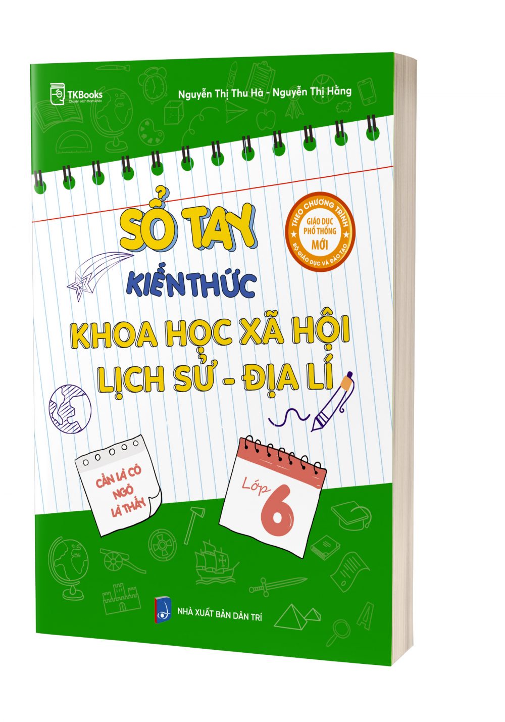 Bìa 3D Sổ tay kiến thức khoa học xã hội Lịch Sử - Địa Lí lớp 6