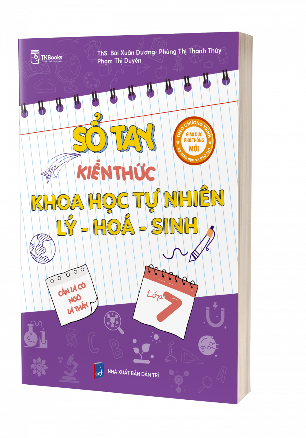 BÌa 3D Sổ tay kiến thức khoa học tự nhiên Lý - Hóa - Sinh lớp 7