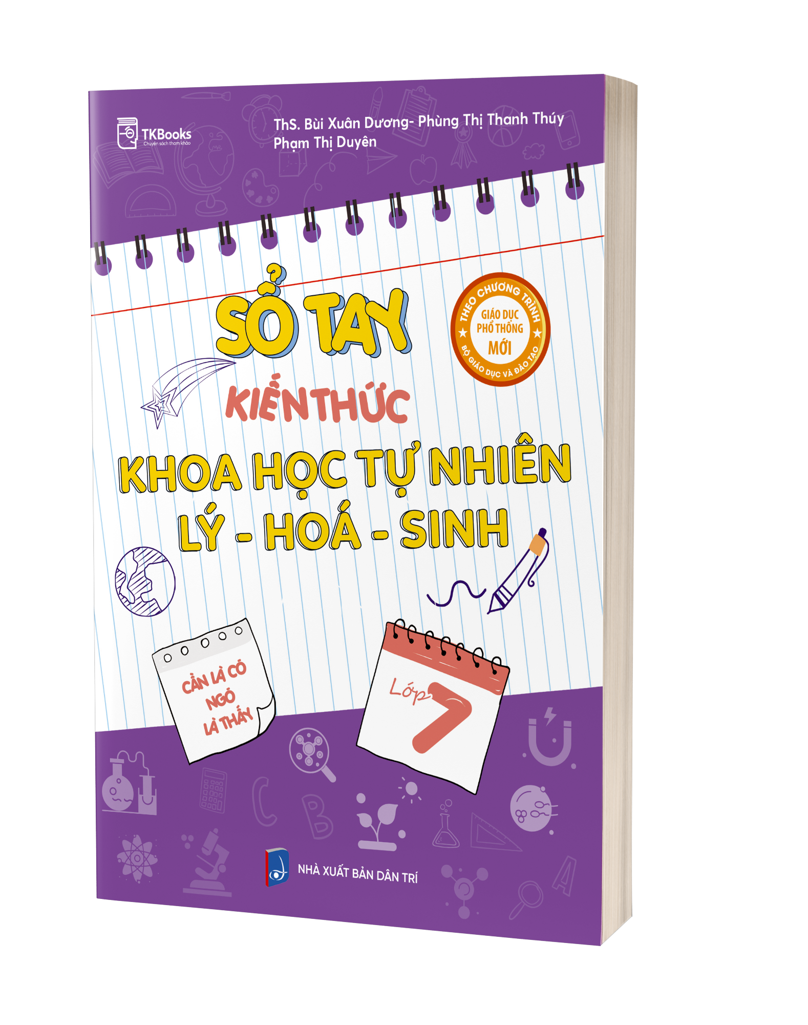 BÌa 3D Sổ tay kiến thức khoa học tự nhiên Lý - Hóa - Sinh lớp 7 BÌa 3D Sổ tay kiến thức khoa học tự nhiên Lý - Hóa - Sinh lớp 7