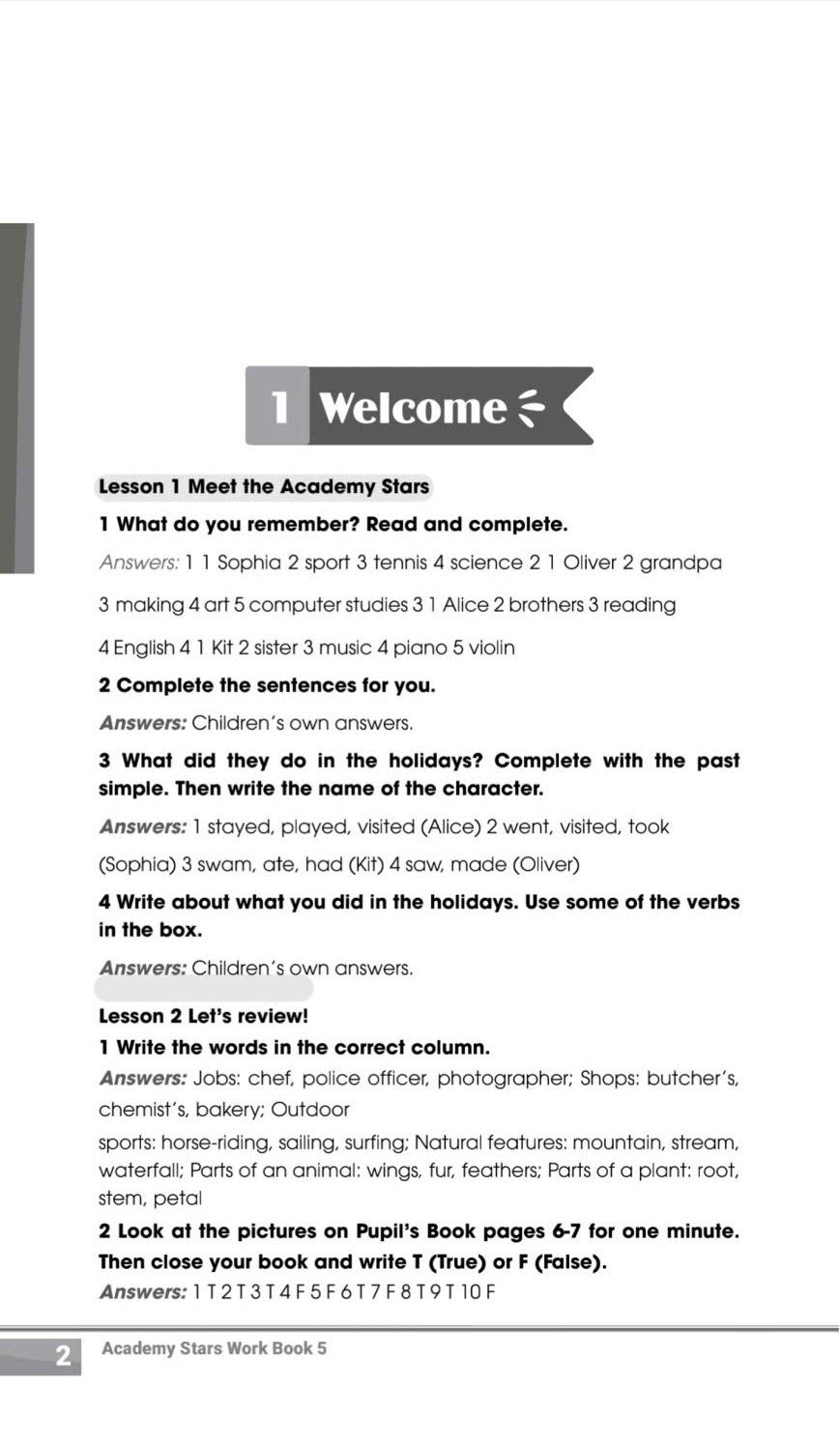 Demo đáp án Academy Stars 5 Workbook 